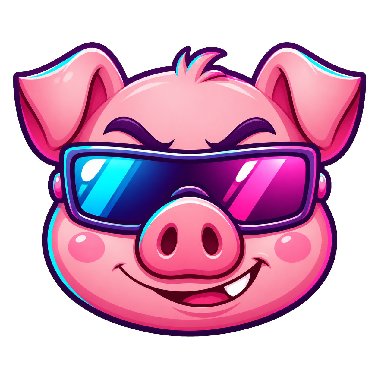 Cartoon pig mascot